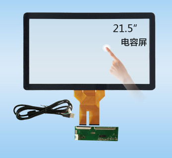 Pannello di tocco di vetro temperato capacitivo sporgente a 21.5 pollici/multi pannello USB IC del touch screen